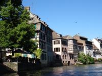 Strasbourg - Fahrt auf der Ill , Petite France = Klein-Frankreich