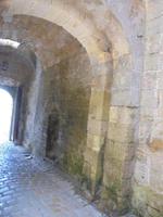 Vauban-Festung Blaye, Fallgatterschlitz in der Tordurchfahrt