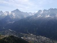 Chamonix. Blick vom Brevent in Richtung Tal des Mer du Glace 