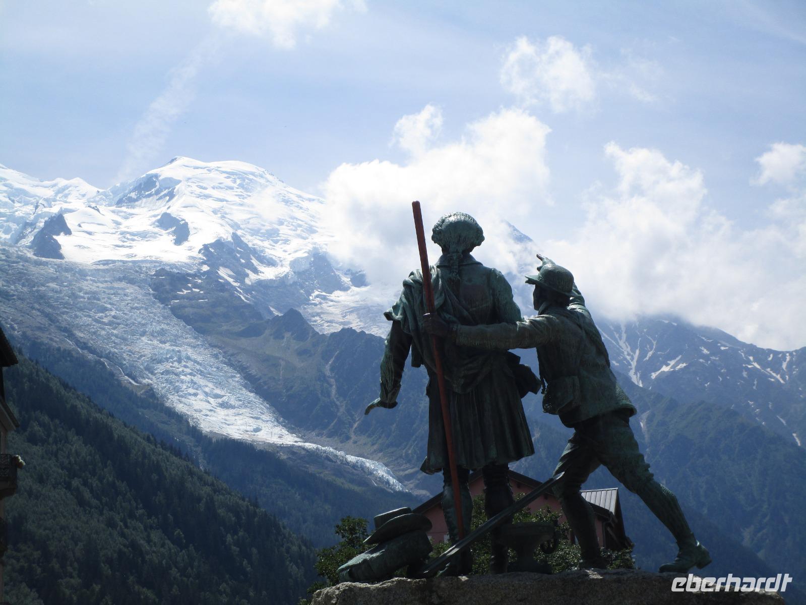 Chamonix. Saussure-Denkmal