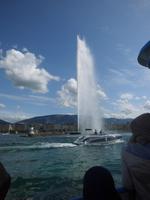 Genfer See mit Fontäne - der Jet d'Eau ist 140 m hoch