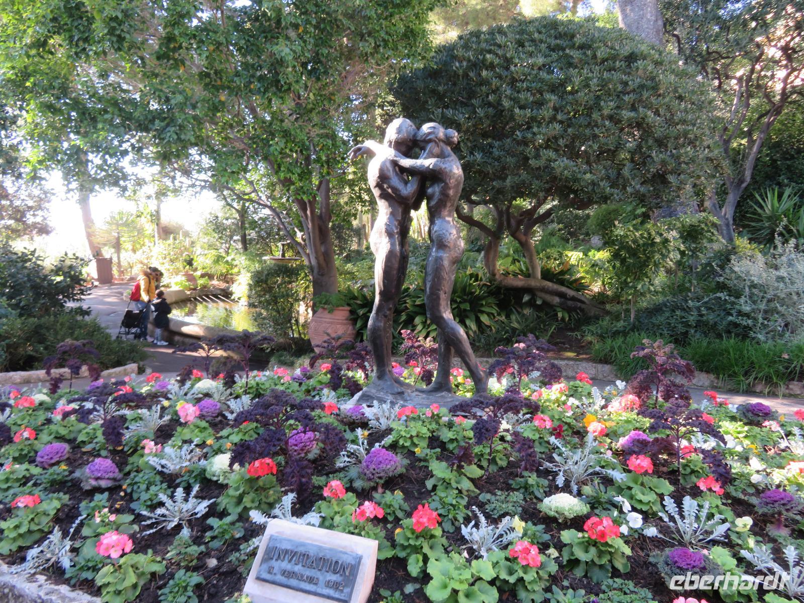 Statue im bontanischen Garten von Monaco