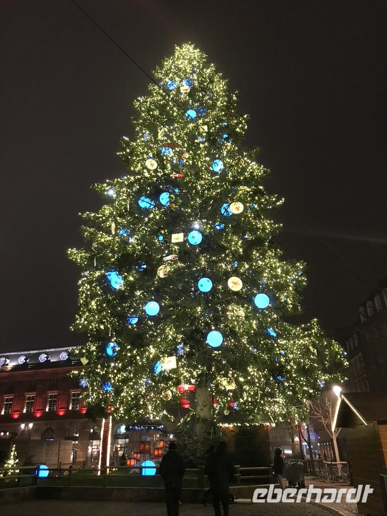 Über 30m Hoch Weihnachstbaum in Straßburg