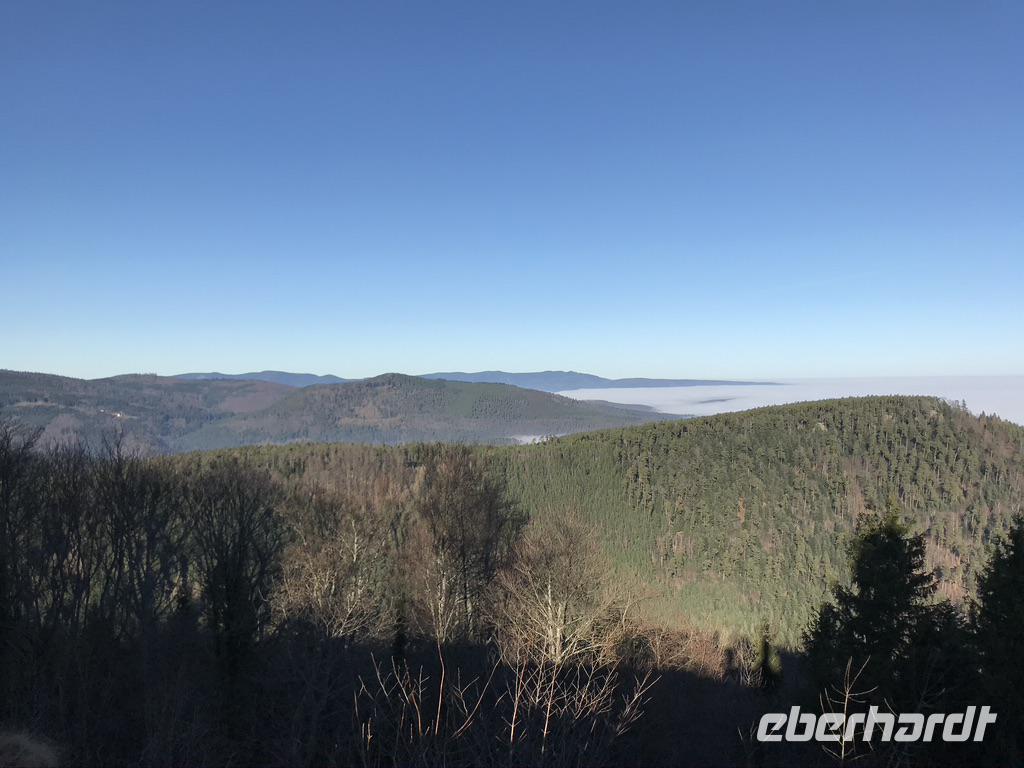 Panoramablick über den Wolken