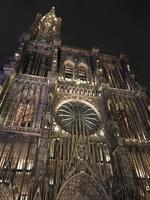 Die beleuchtete Kathedrale von Straßbourg