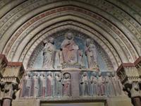 Elsass 09.2020  Eguisheim, Kirche St.Peter und Paul, spätromanisches Portal