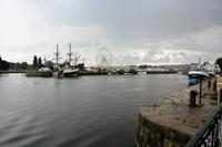drohende Wolken am Himmel vor dem Regenguss