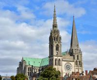 Blick auf die Kathedrale von Chartres
