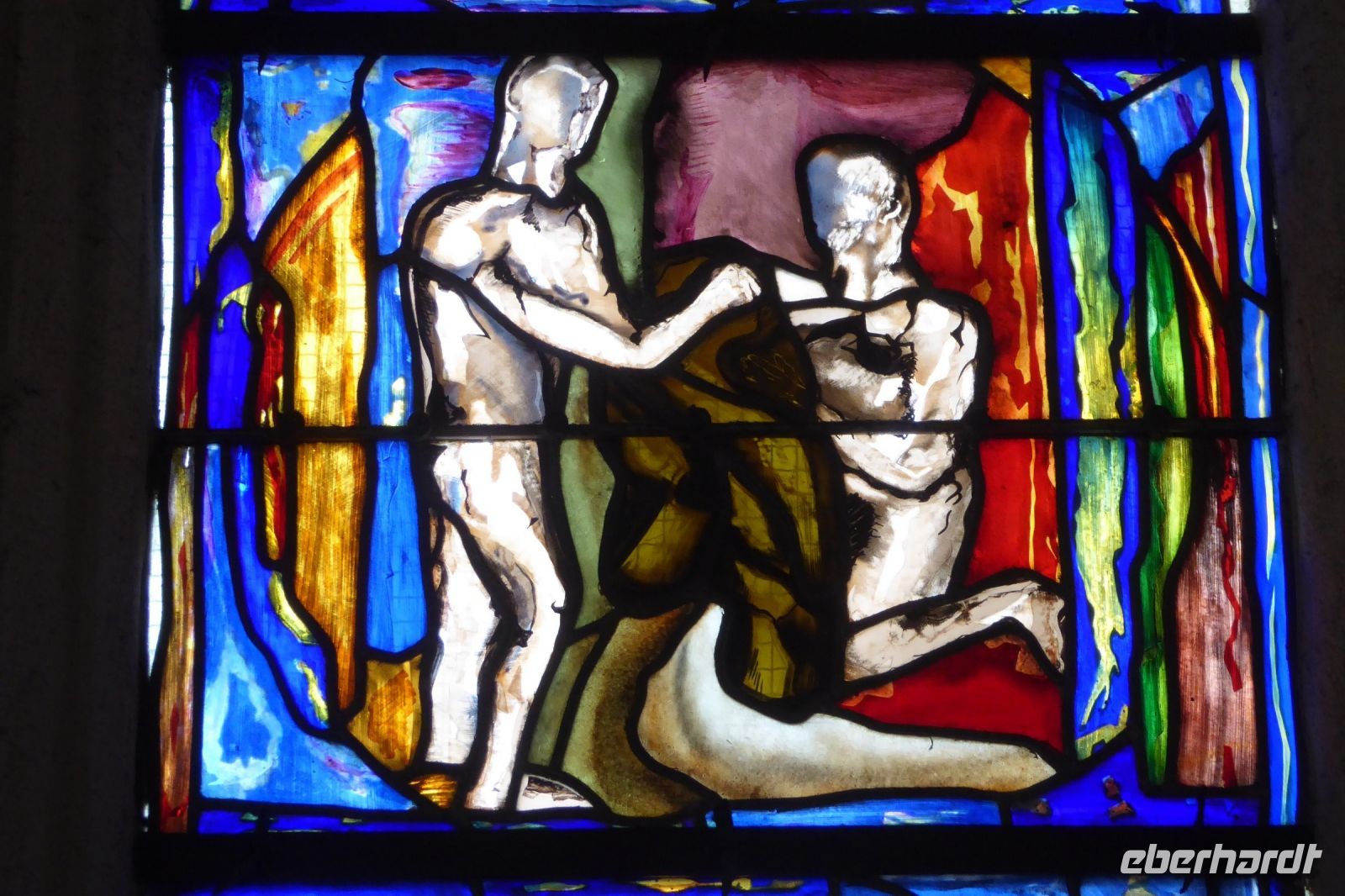 Tag 7 Stadtführung Quimper, Kathedrale, Glasfenster Anna Stein 