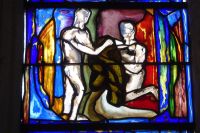 Tag 7 Stadtführung Quimper, Kathedrale, Glasfenster Anna Stein 