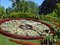 Genf, weltberühmte Blumenuhr im Englischen Garten