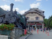 Chamonix, am Bahnhof Montenvers