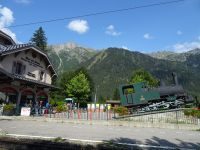 Chamonix, am Bahnhof Montenvers