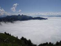 Montreux im Nebel, die Gipfel klar!!