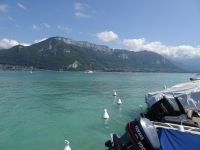 Lac ´d Annecy mit Tournette, Dents de Lanfon und Montagne ´d Entrevernes