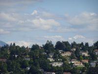 Genf, Mont Blanc in der Ferne