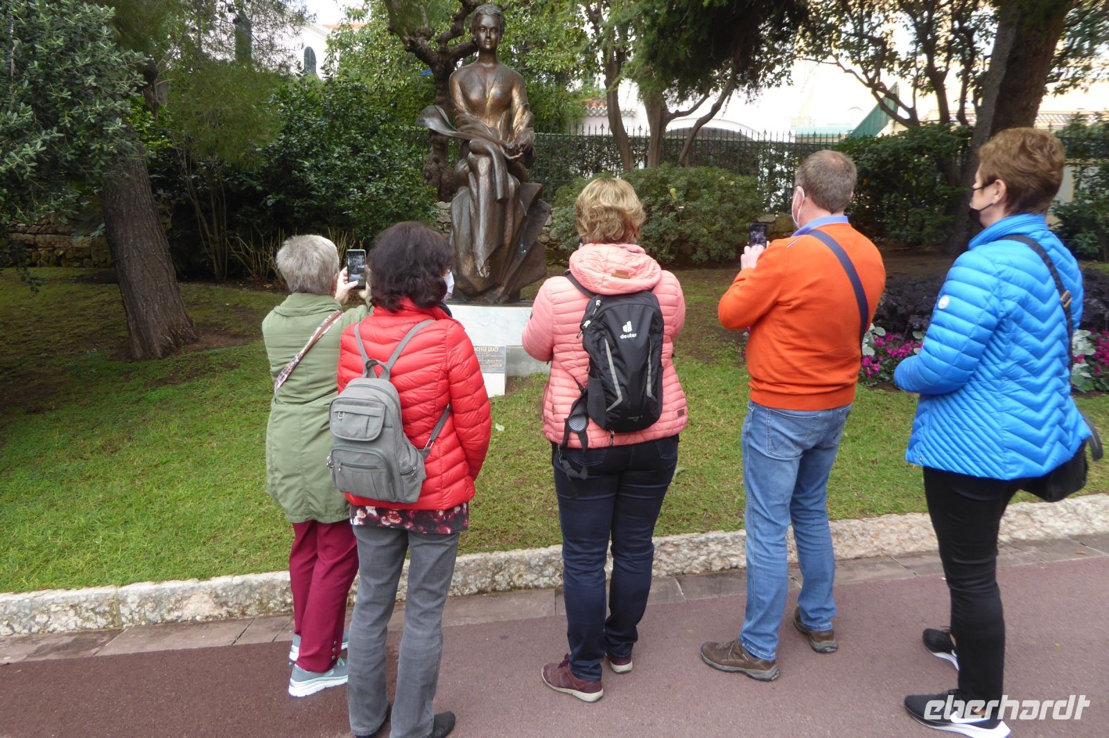 Tag 4 Besuch im Fürstentum Monaco, Statue der Fürstin Gratia Patricia