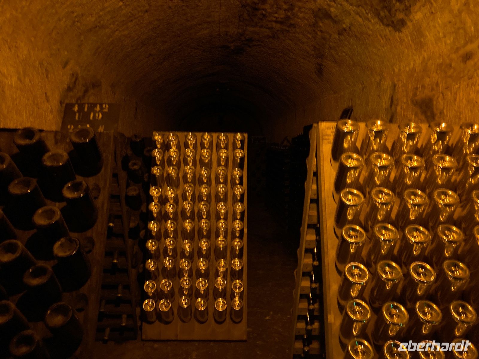 Goldene Champagnerflaschen gibt es auch...