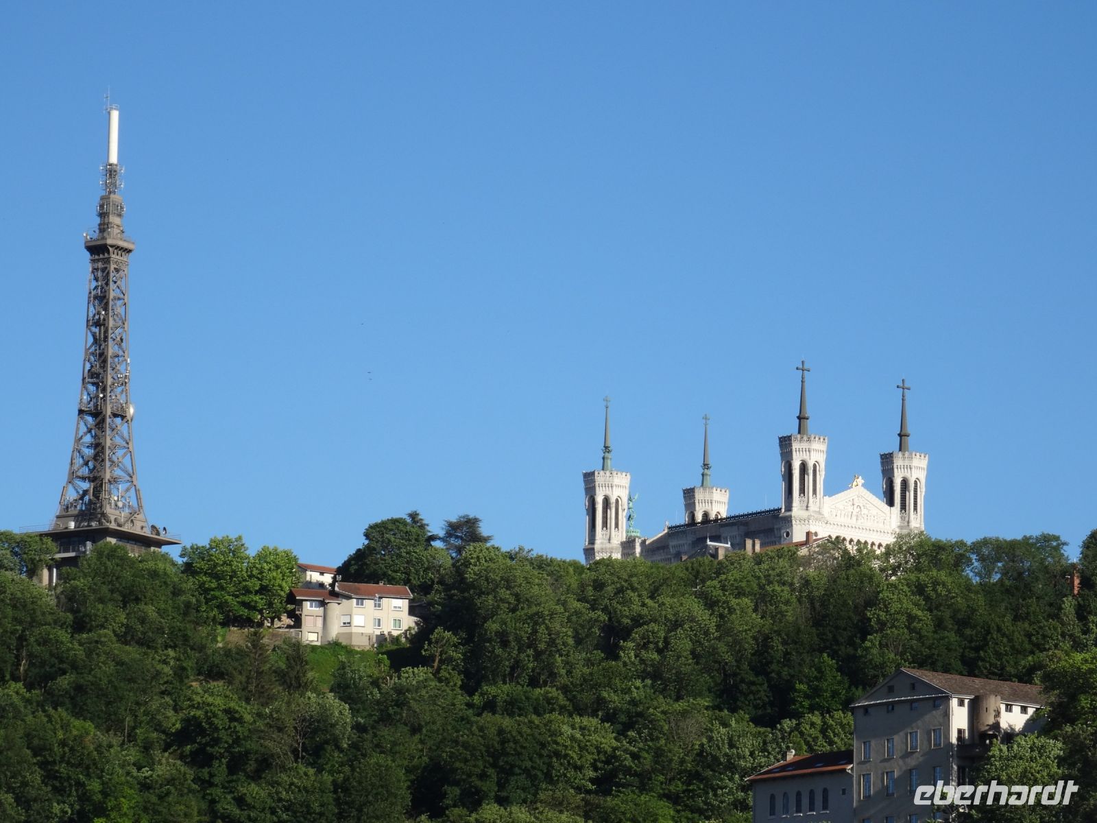 Lyon - ein letzter Blick auf die Basilika Notre-Dame de Fourviere und den 