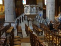 Macon - Predigerkanzel mit zwei Aufgängen in der Stadtkirche