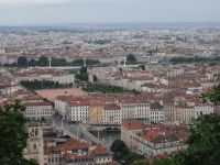 Lyon - Blick von der Basilika auf den Platz Bellecour