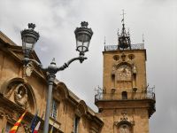 Nahaufnahme Uhrturm von 