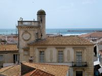 Blick vom Dach der Wehrkirche in Richtung Meer