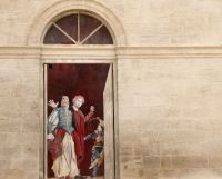 es grüßen die Schauspieler an der Wand