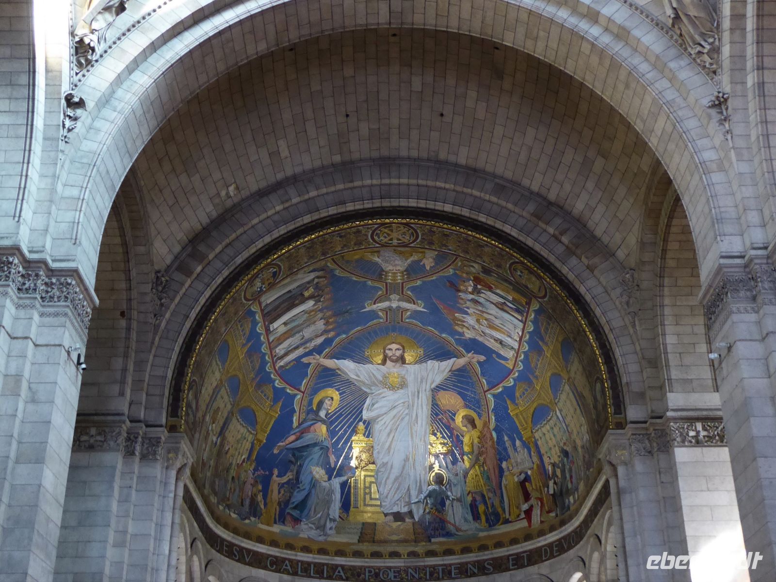 Paris Petit Tag 5 27.07.2022 Sacre Coeur, Christus Mosaik