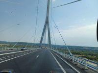 Pont de Normandie, Überquerung der Seine