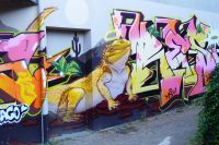 Tag 2 07.08.2022 Vannes, Graffiti am Hotel