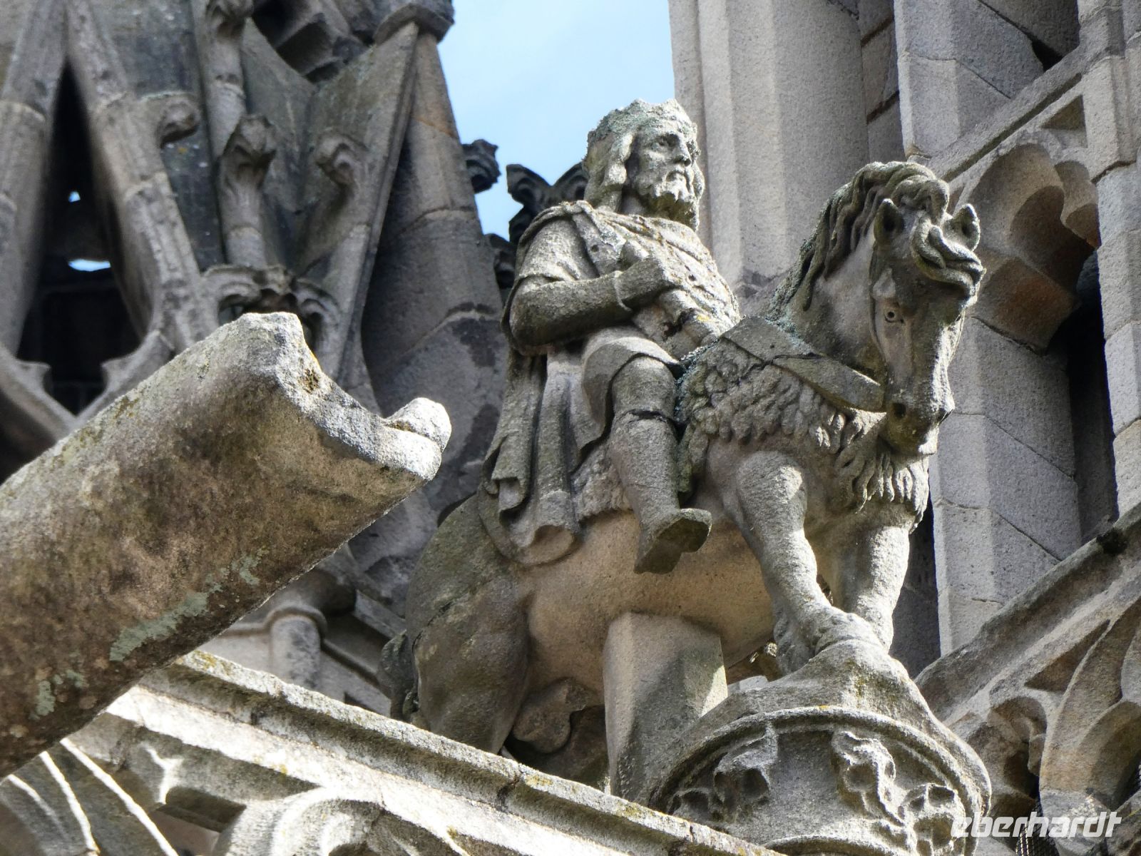 König Gradlon auf seinem Pferd