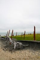 Skulptur am Gold Beach