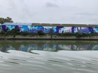 Streetart begrüßt uns vor den Toren Rouens.