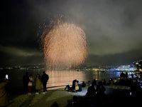 Feuerwerk am Strand in Juan-les-Pins .JPG