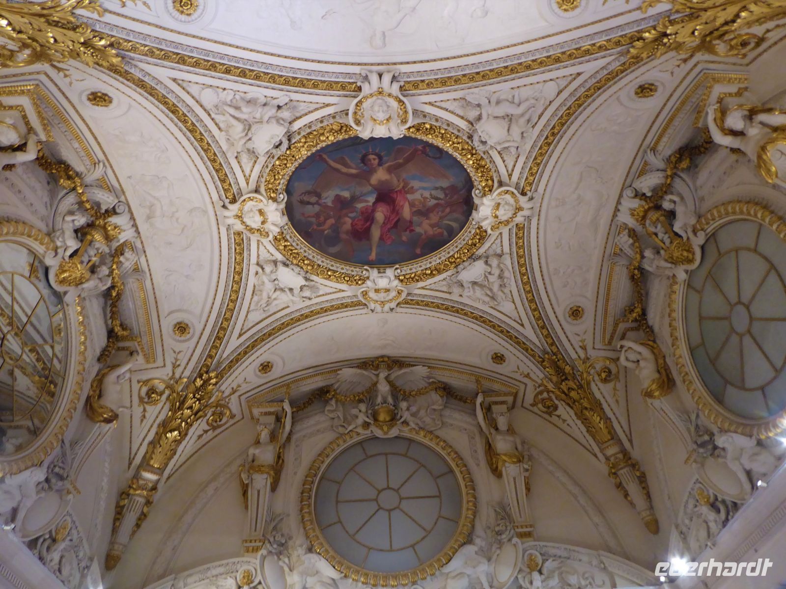 Tag 2 30.12.2022 Paris Silvesterreise, Decke im Louvre