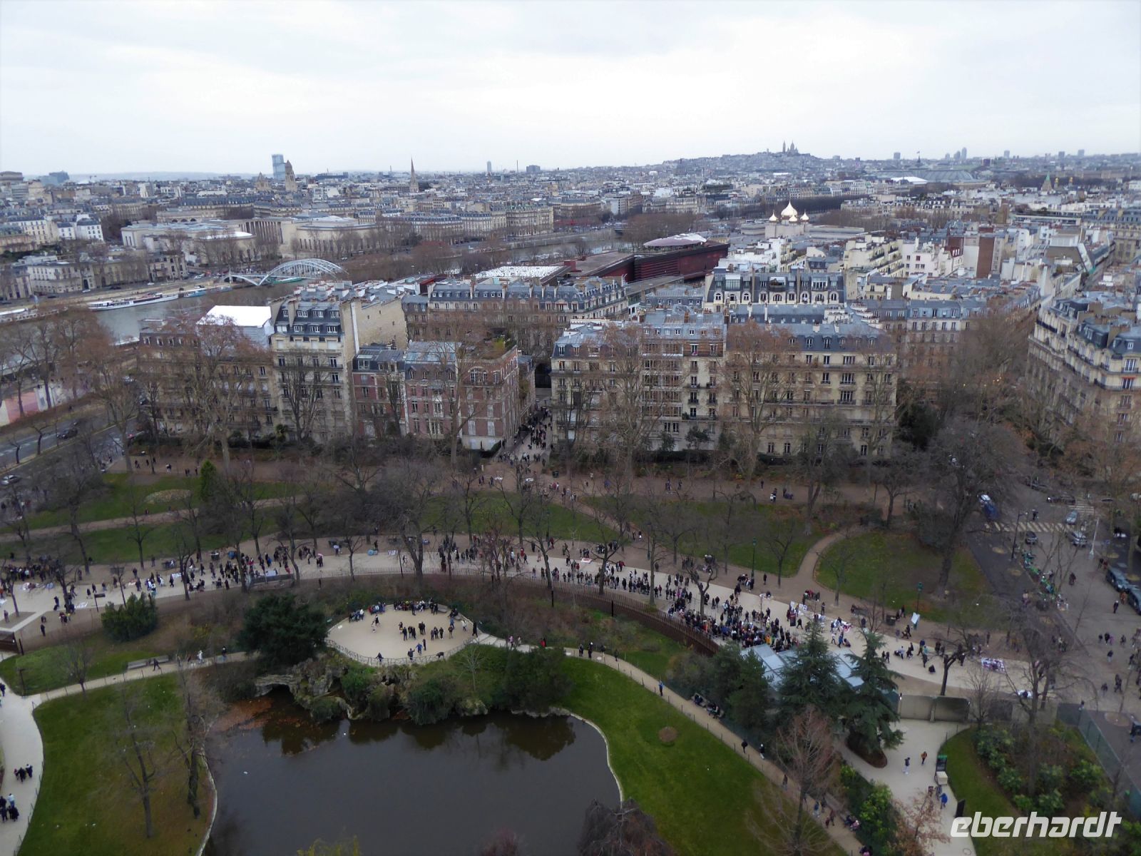 Tag 4 01.01.2023 Paris Silvesterreise, Blick vom Eiffelturm