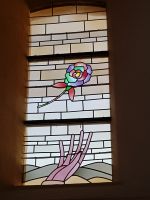 Glasfenster von Folon - Blume