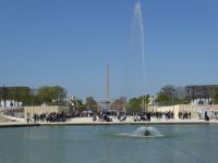 Tag 3 08.04.2023 Jardin des Tuileries, Blick zur Place de Concorde mit Obelisk
