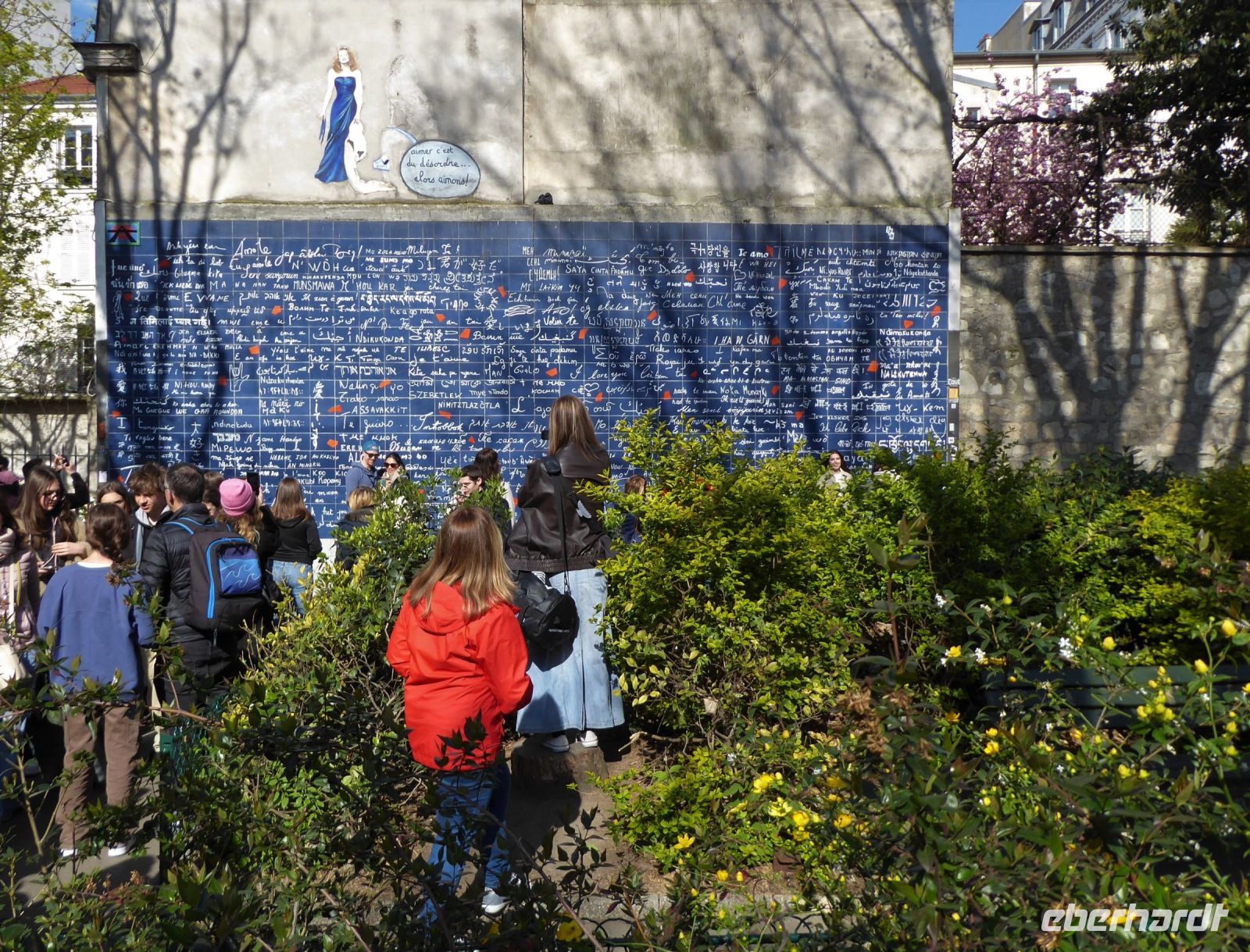 Tag 4 09.04.2023 Entdeckerrundgang über den Montmartre, Le mur: Je t´aime