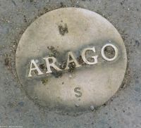 Paris - Paris - Jardin du Luxembourg - Arago - Meridian von Paris - bis zur Greenwich Konferenz 1884 der übliche Meridian