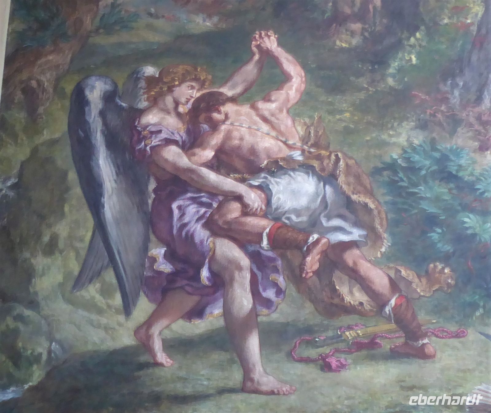 Tag 6 04.05.2023 Spaziergang am Morgen: St. Sulpice, Fresko von Delacroix, Detail