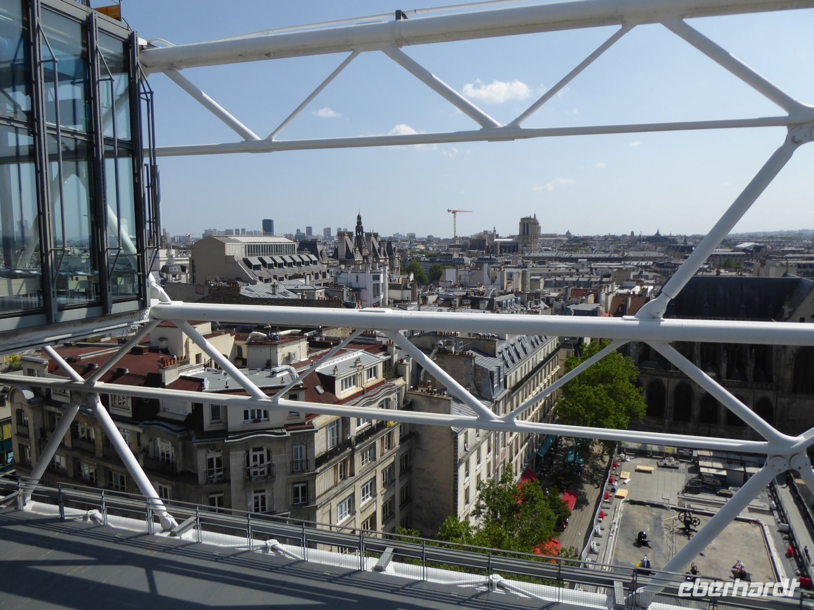 Tag 3 29.05.2023 Entdeckertour, Blick von der Dachterrasse des Centre Pompidou
