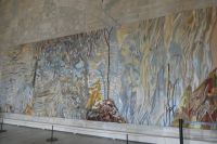 Seidenteppich für die kommende Ausstellung im Papstpalast