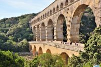 Pont-du-Gard vom Rive-Gauche (linkes Ufer des Gardon)