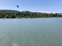 Kite-Surfer auf dem Rhône 
