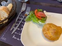 Abendessen: Paté Lorrain, lothringische Pastete, als Vorspeise