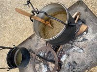 Unser Abendesssen? Nein, das ist die mittelalterliche Kost im Schloss von Angers ;-)