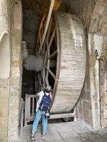 Lastenlift, Laufrad aus dem 19. Jhdt.