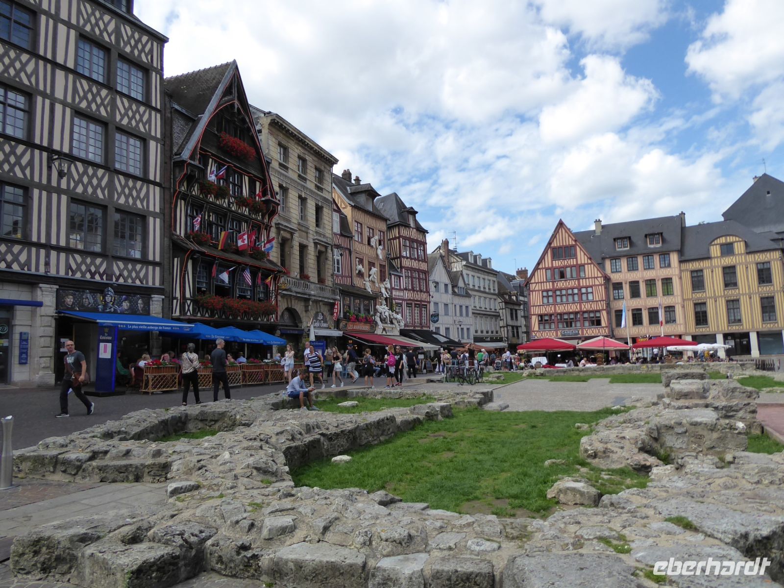 Tag 10 14.08.2023 Stadtführung in Rouen, alter Markt